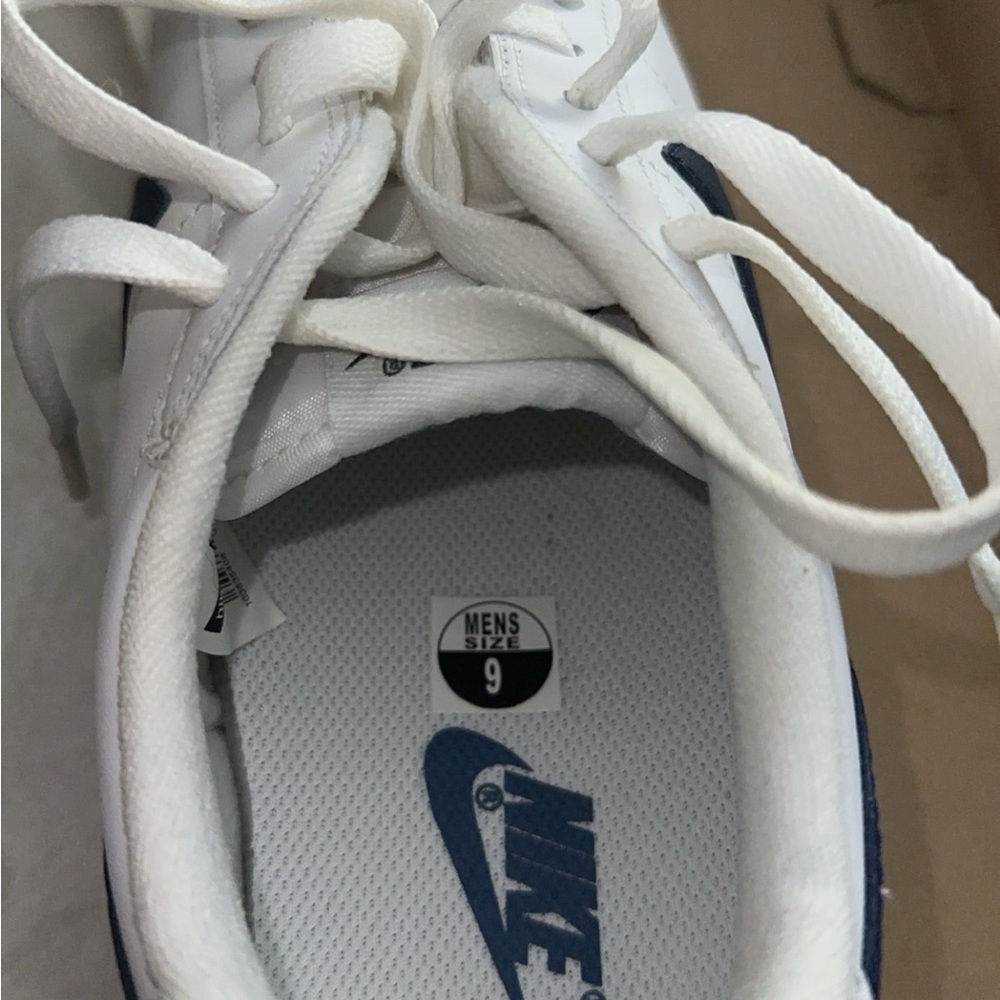Nike Cortez Men's White and Navy Sneakers - Picture 2 of 7